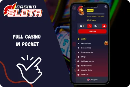 Slota Casino mobile play PWA iOS Android full catalogue AUD banking
